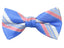 Boys' Pre-Tied Woven Bow Tie, Blue Coral Stripes (Color 21)