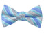 Boys' Pre-Tied Woven Bow Tie, Light Blue Stripes (Color 23)
