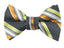 Boys' Pre-Tied Woven Bow Tie, Lime Orange Stripes (Color 25)