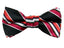 Boys' Pre-Tied Woven Bow Tie, Black Red Stripes (Color 35)