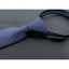boys' navy blue dotted polka dots woven zipper necktie tie