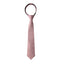 boys' pink copper metallic dotted polka dots woven zipper necktie tie