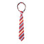 boys' red patterned striped woven zipper necktie tie 