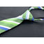 boys' green patterned striped woven zipper necktie tie 
