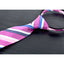 boys' fuchsia hot pink patterned striped woven zipper necktie tie 