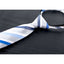 boys' grey gray patterned striped woven zipper necktie tie 