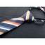 boys' navy blue patterned striped woven zipper necktie tie 