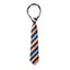 boys' navy blue patterned striped woven zipper necktie tie 