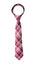 boys' red tartan plaid patterned woven zipper necktie tie