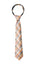 boys' orange tartan plaid patterned woven zipper necktie tie