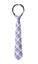 boys' lilac lavender purple tartan plaid patterned woven zipper necktie tie