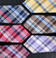 boys' tartan plaid patterned woven zipper neckties ties group
