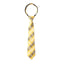 boys' yellow plaid patterned woven zipper necktie tie