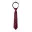 boys' red plaid patterned woven zipper necktie tie