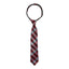 boys' red grey gray burgundy stripes checkers plaid tartan patterned woven zipper necktie tie