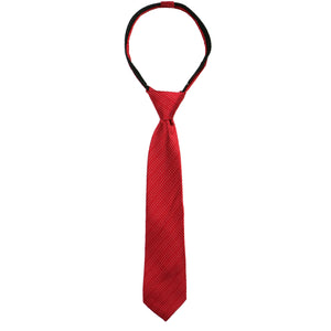 boys' red dots micro-pattern patterned woven zipper necktie tie