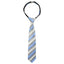 boys' blue grey gray stripes patterned woven zipper necktie tie