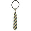 boys' black orange lime green white stripes patterned woven zipper necktie tie