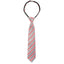 boys' red grey gray stripes patterned woven zipper necktie tie