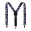 Boys's Floral Cotton Suspenders, Navy (Color F23)