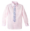 Boys' Marshmallow Pink Cotton Blend Dress Shirt and Skinny Floral Cotton Necktie (Color F28)