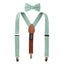 Boys' 4 Piece Suspenders Outfit, Light Grey-C/Linen Sage