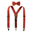 Boys' Linen Blend Suspenders and Bow Tie Set