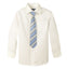 Boys' Ivory Cotton Blend Dress Shirt and Tie Set (Color 19)