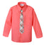 Boys' Coral Cotton Blend Dress Shirt and Tie Set (Color 31)