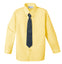 Boys' Yellow Cotton Blend Dress Shirt and Tie Set (Color 08)
