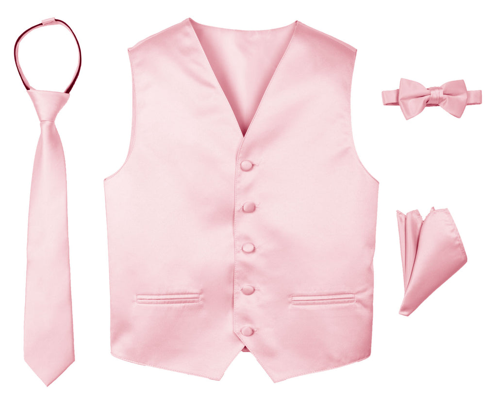 Spring Notion Boys' Suspenders And Solid Color Bowtie Set