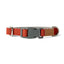 Linen Blend Dog Collar with Strong Buckle, Rust