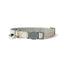Linen Blend Adjustable Cat Collar with Breakaway Quick Release Buckle and Bell, Natural
