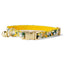 Cotton Floral Adjustable Cat Collar with Matt Gold Buckle and Bell, 09-Green