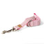 Linen Blend Dog Leash with D-Ring, 4.5 FT Walking Lead, Rose