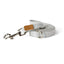 Linen Blend Dog Leash with D-Ring, 4.5 FT Walking Lead, Light Grey