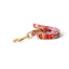 Cotton Floral Dog Leash with Matt Gold Metal Snap and D-Ring, 03-Orange