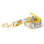 Cotton Floral Dog Leash with Matt Gold Metal Snap and D-Ring, 07-Marigold