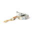 Cotton Floral Dog Leash with Matt Gold Metal Snap and D-Ring, 12-Champagne