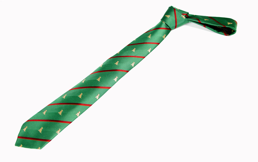 Men's Microfiber Woven Labrador Retrievers Christmas Tie