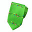 Men's Printed Microfiber Christmas Themed Tie, Christmas String Lights Green