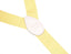 men's yellow elastic stretch suspenders with genuine leather crosspatch with subtle Spring Notion branding