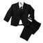 boys' black classic fit five-piece dress suit set all items