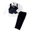 boys' black classic fit five-piece tuxedo without tail without jacket