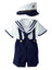 Boys' Nautical Sailor Outfit with Hat Blue