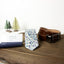 Men's Cotton Printed Floral Skinny Tie, Ivory/Blue (Color F03)