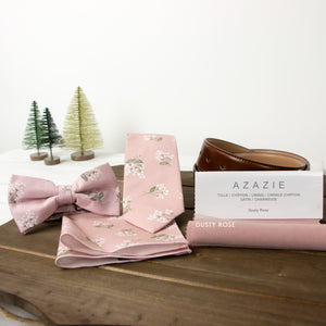 Boys' Cotton Floral Bow Tie, Blush Pink (Color F13)