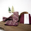 Men's Cotton Floral Print Bow Tie, Wine (Color F47)