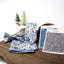 Men's Floral Cotton Suspenders, Steel Blue (Color F54)