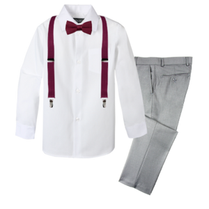 Boys' 4-Piece Customizable Suspenders Outfit - Customer's Product with price 56.95 ID hIncPbw8HSskBNeF1UmfNJdL